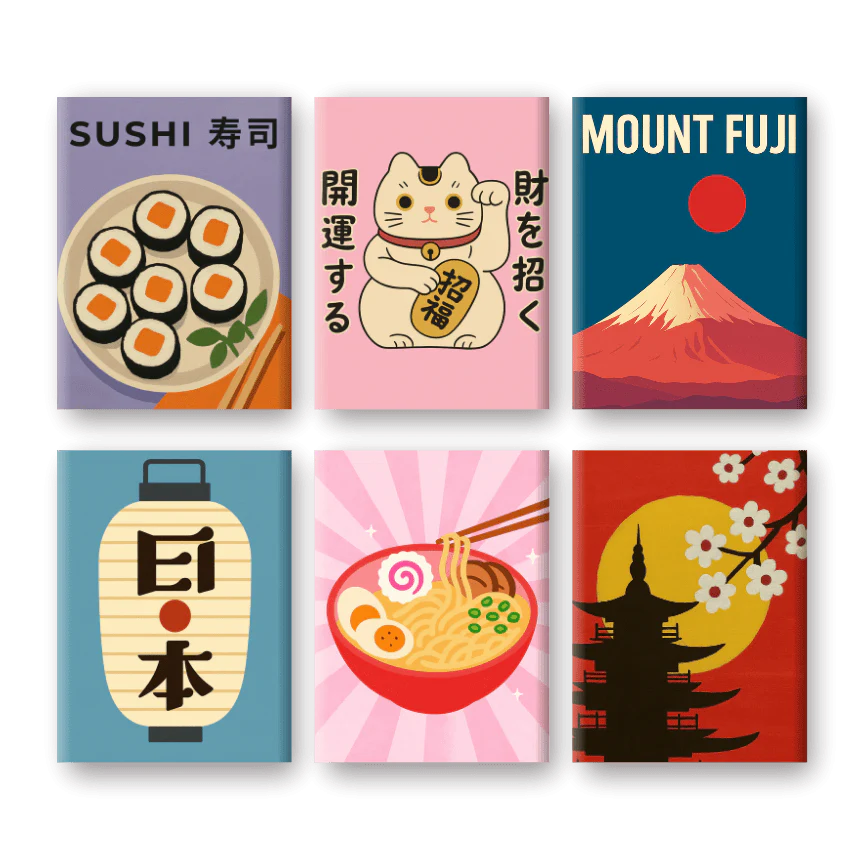 Minik Tuval ™ 6'lı Mini Set-Japonya Esintisi