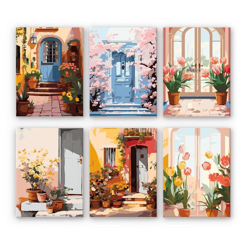 Minik Tuval ™ 6'lı Mini Set-Renkli Kapılar